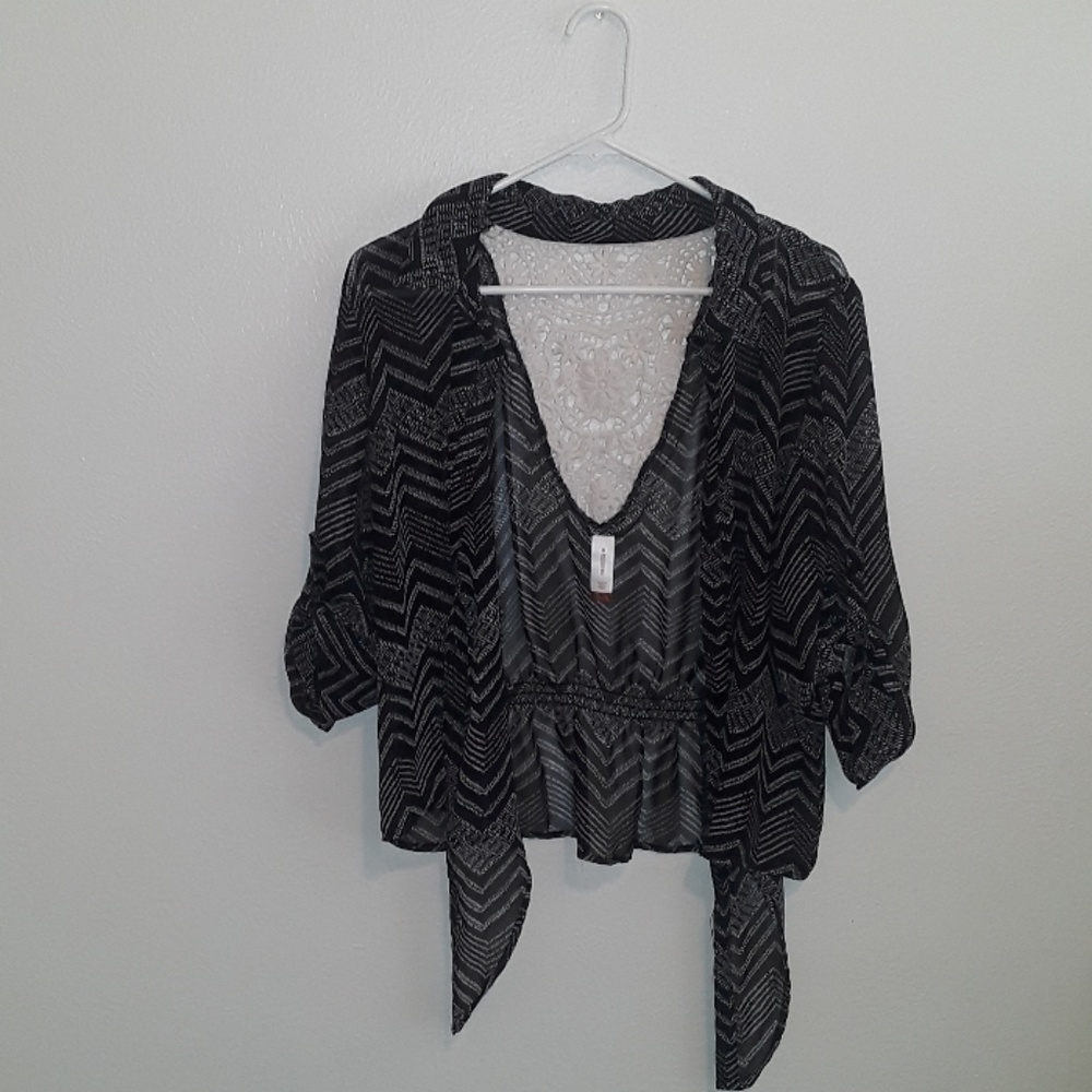 Patterned Button Up Top